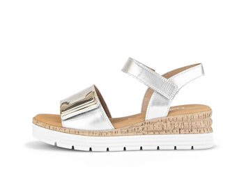 Sandale à plateforme argent