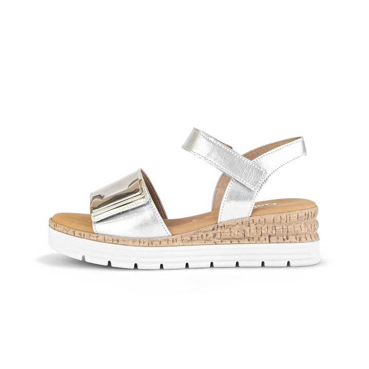 Sandale à plateforme argent #0
