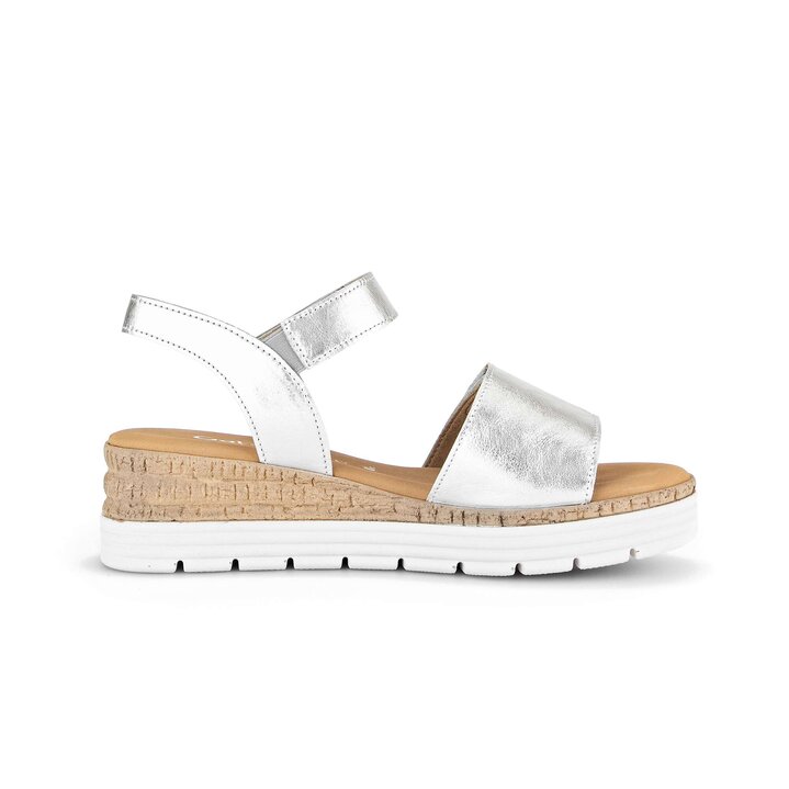Sandale à plateforme argent #1