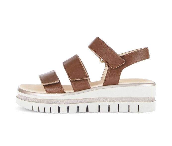 Sandale met plateauzool bruin #0