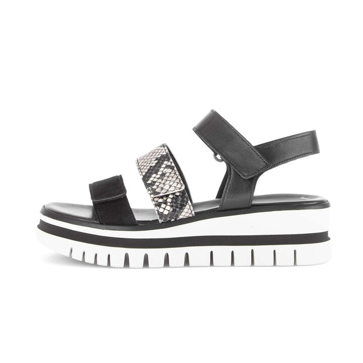 Sandalo con plateau nero #0