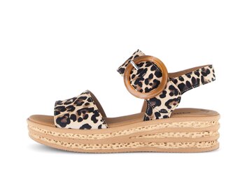 Sandale à plateforme beige