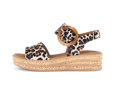 Sandalo con plateau beige