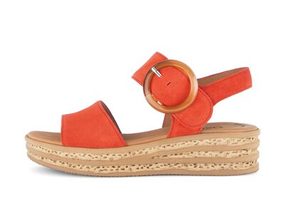 Sandalo con plateau rosso