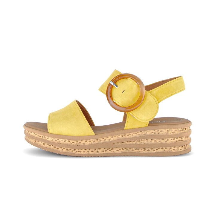 Sandale à plateforme jaune #0