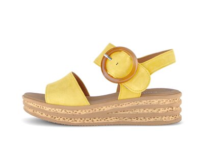 Sandalo con plateau giallo