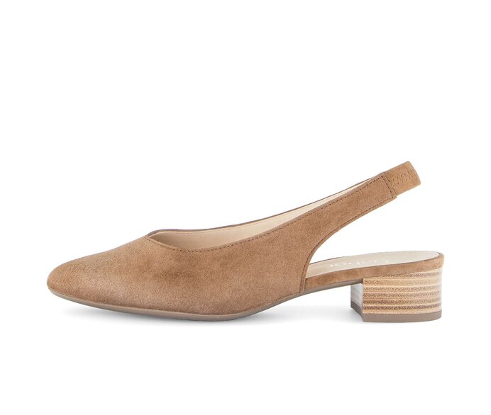 Escarpin à talon ouvert marron #0