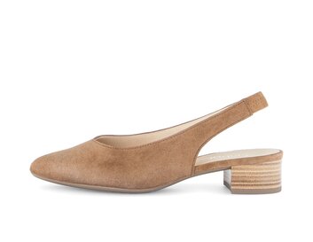 Escarpin à talon ouvert marron