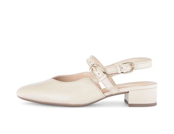 Escarpin à talon ouvert beige