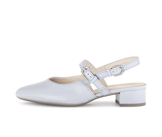 Escarpin à talon ouvert bleu #0