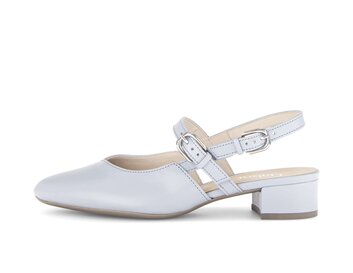 Escarpin à talon ouvert bleu