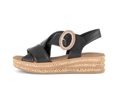 Plateau Sandale schwarz