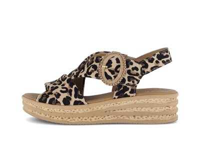 Sandalo con plateau beige