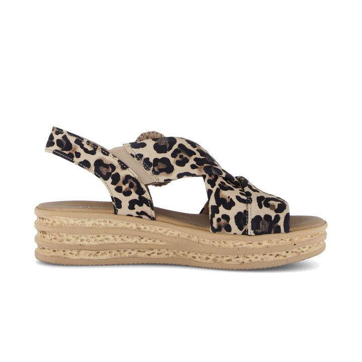 Sandale met plateauzool beige #1