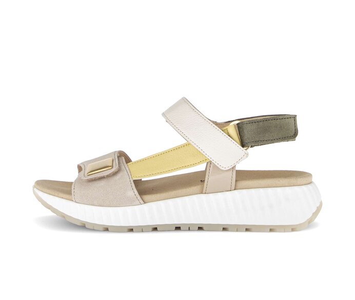 Sandale à plateforme beige #0