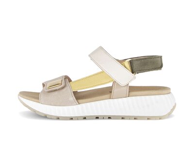 Sandalo con plateau beige