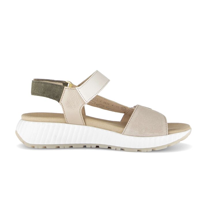 Sandale met plateauzool beige #1