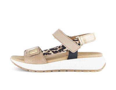 Sandalo con plateau beige