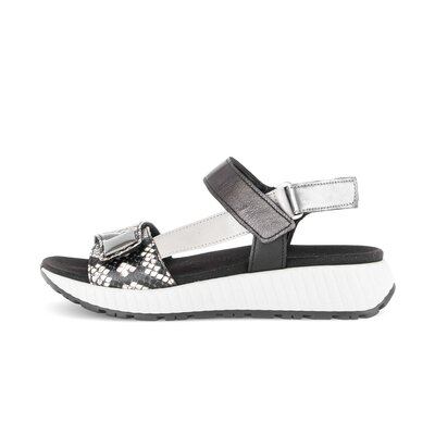 Sandale met plateauzool zwart