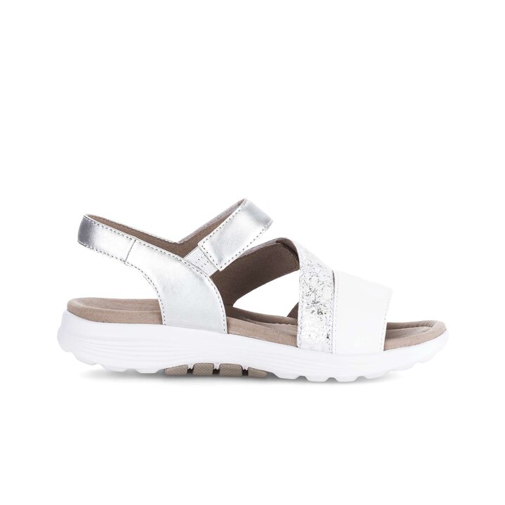 Sandalo con cinturino argento #1