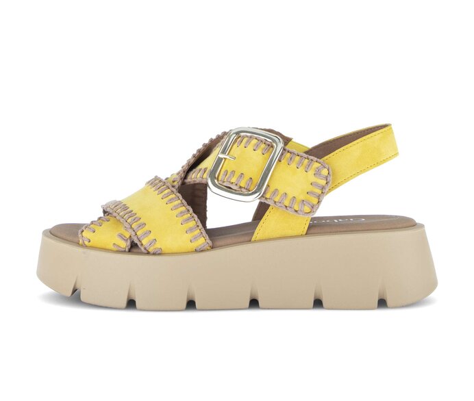 Sandale met plateauzool geel #0