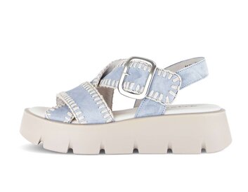 Sandale met plateauzool blauw