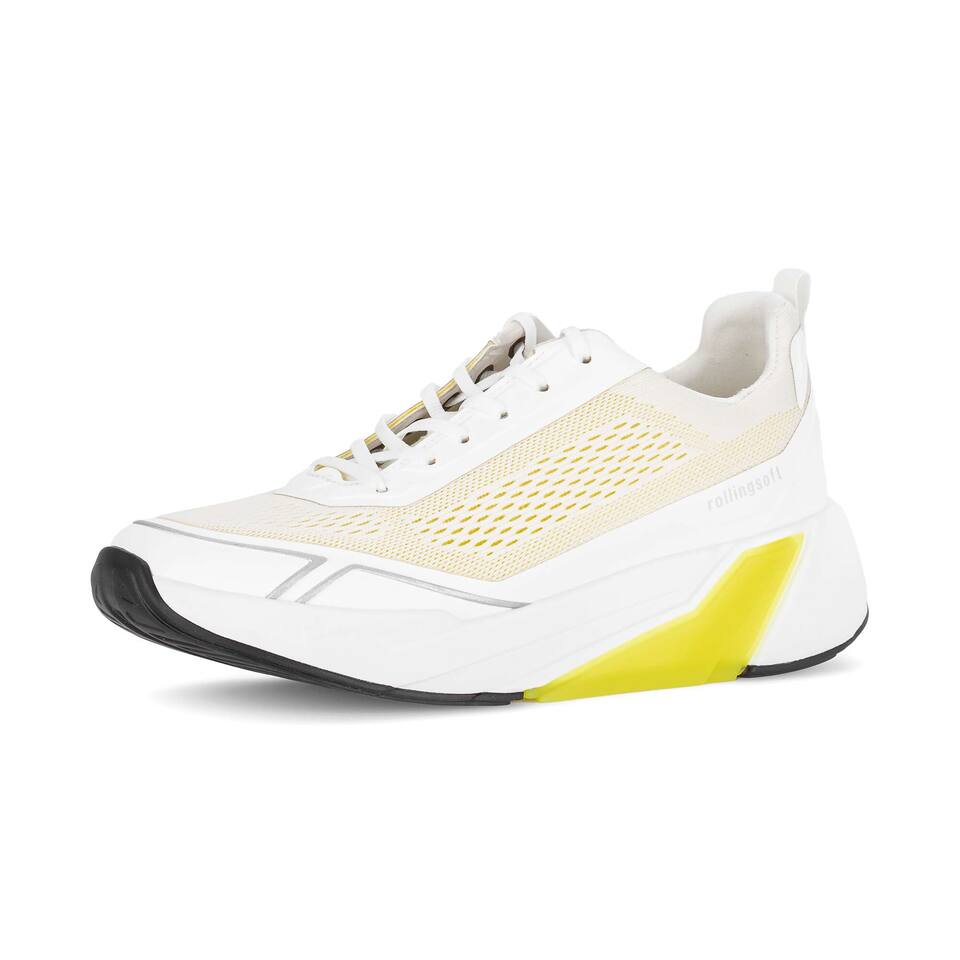 rollingsoft Dames Lage sneakers; Textel; wit; Platte hak; Rubber/EVA-zool