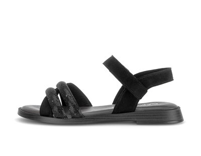 Sandal met riempjes zwart