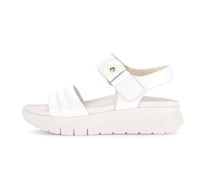 Sandalo con plateau crema #0