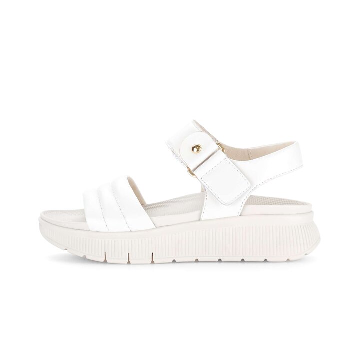 Sandalo con plateau crema #0