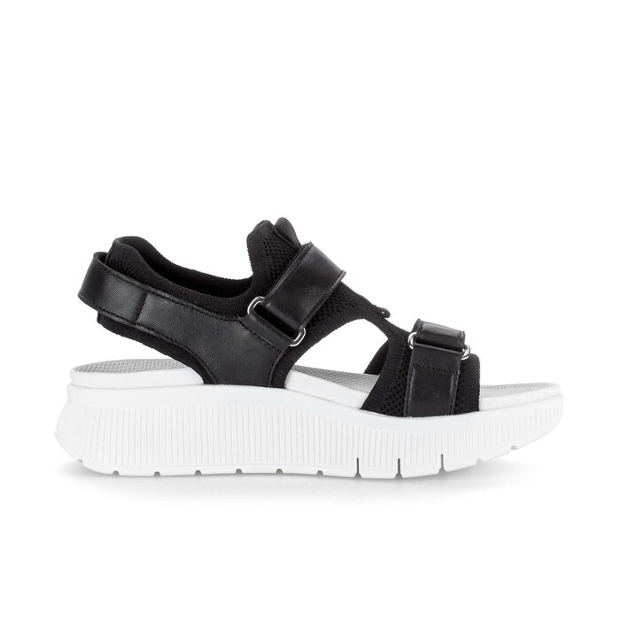 Sandale met plateauzool zwart #1