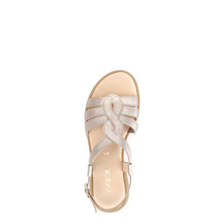 Sandalo con cinturino oro #5