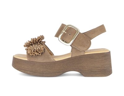 Sandalo con cinturino marrone