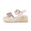 Sandal met riempjes rose