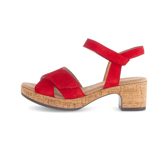 Sandale à plateforme rouge #0