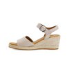 Sandaleno met sleehak beige