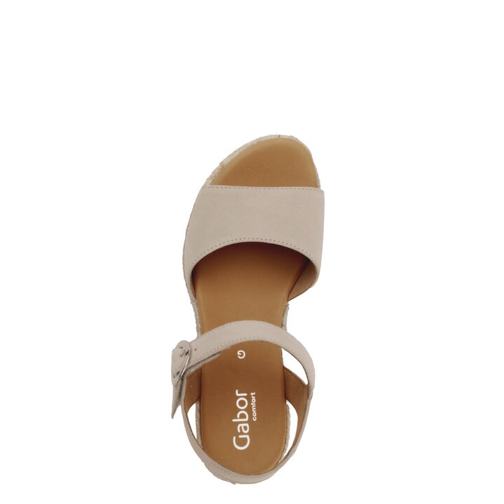 Sandaleno met sleehak beige #5