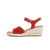 Sandaleno met sleehak rood