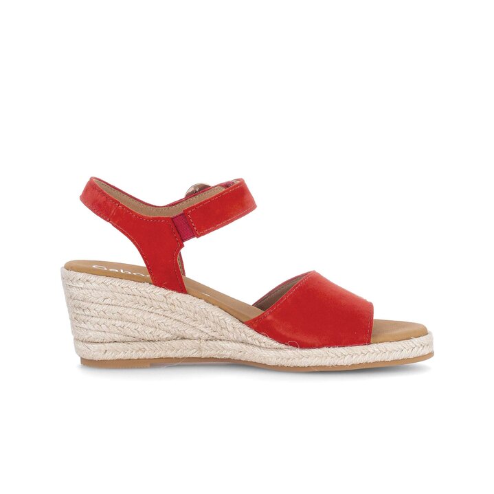 Sandaleno met sleehak rood #1