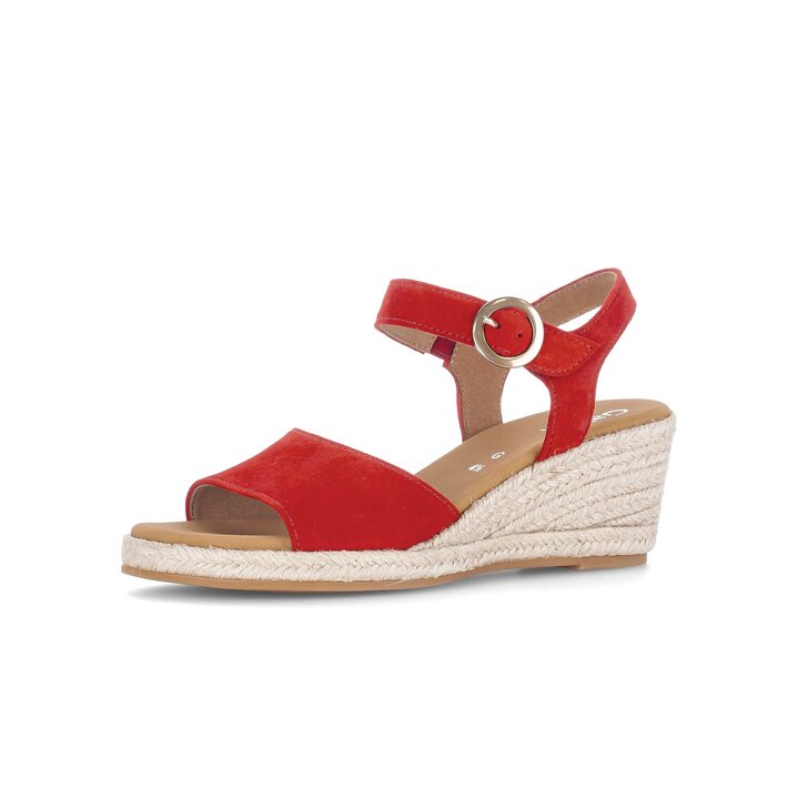 Sandaleno met sleehak rood #2