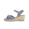 Sandaleno met sleehak blauw