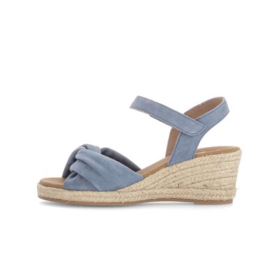 Sandalo con zeppa blu