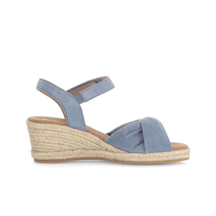 Sandaleno met sleehak blauw #1