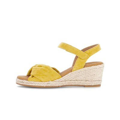 Sandalo con zeppa giallo