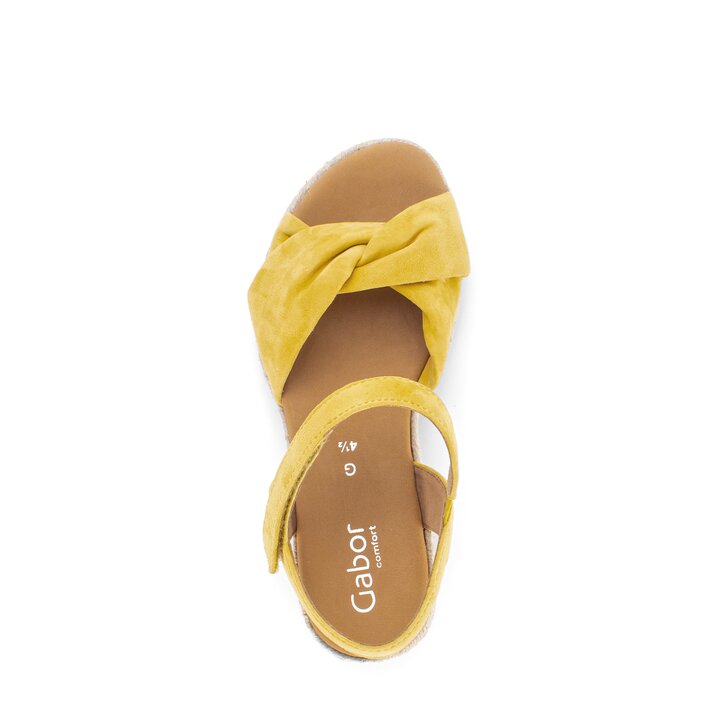 Sandaleno met sleehak geel #5