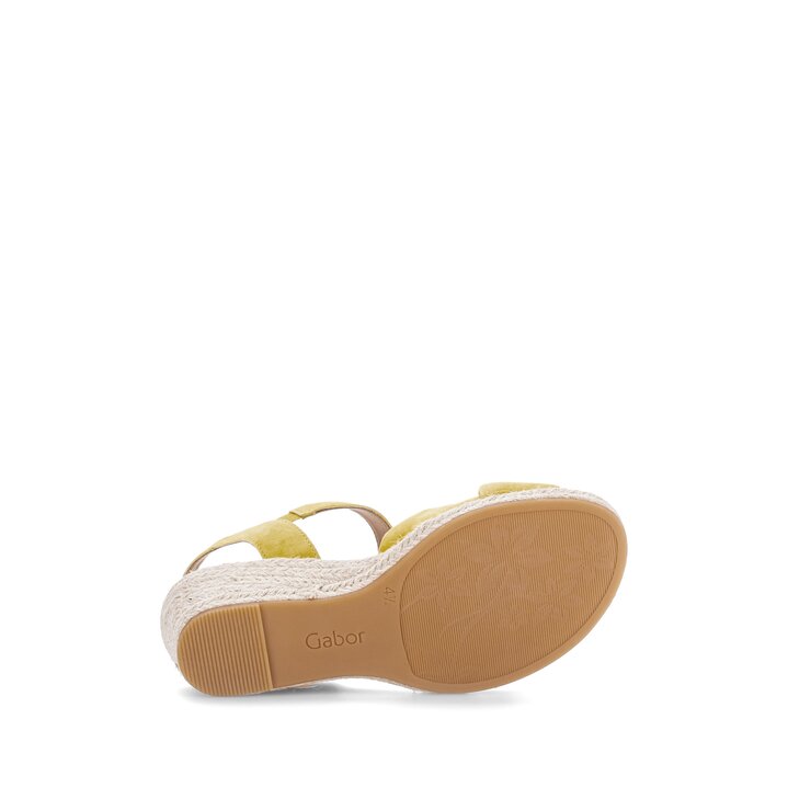 Sandaleno met sleehak geel #4