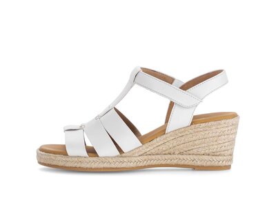 Sandalo con zeppa bianco