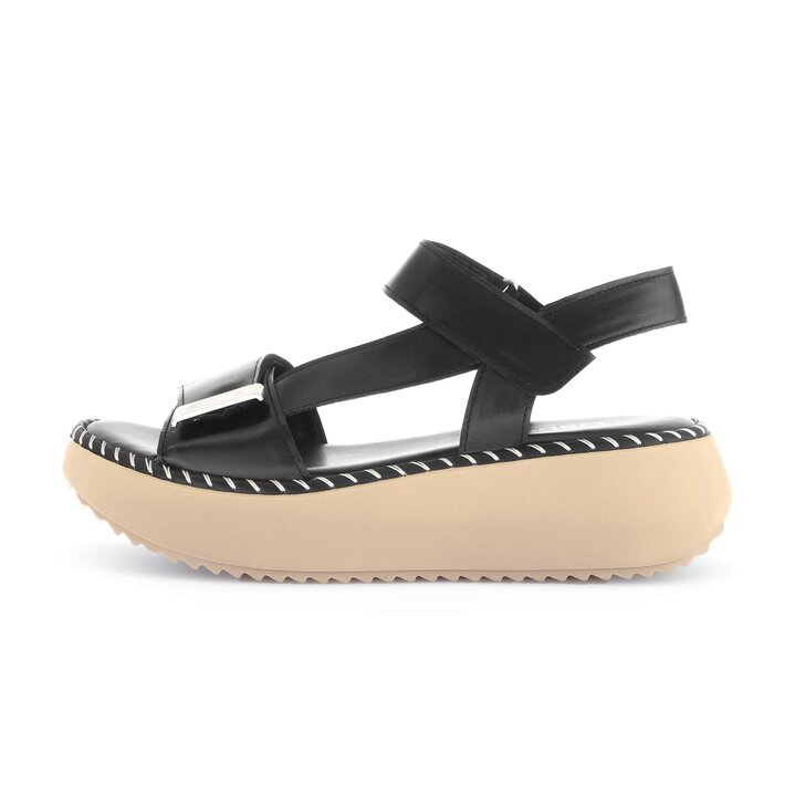 Sandale à plateforme noir #0