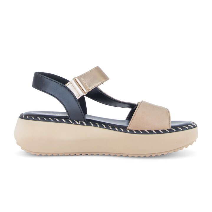 Sandalo con plateau beige #1