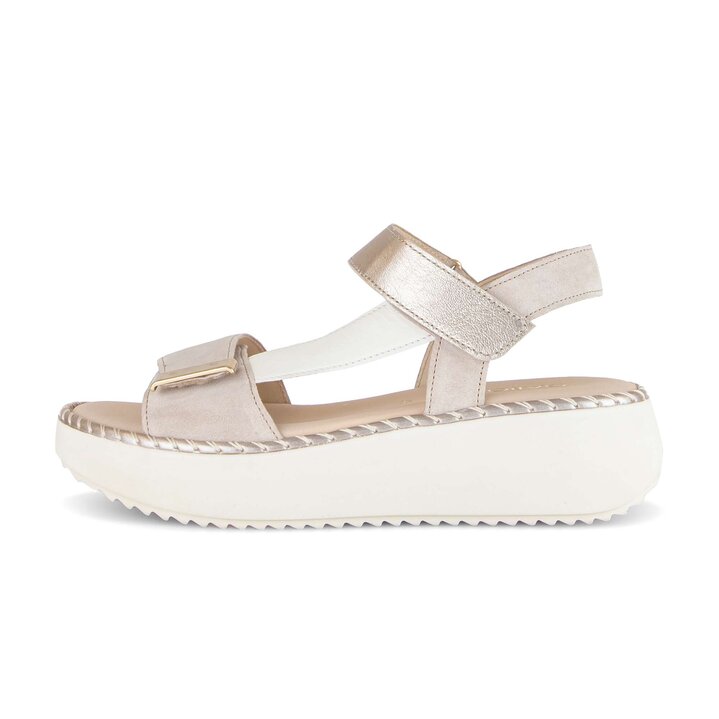 Sandalo con plateau beige #0